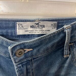 Hollister Women’s Ripped High-Rise Skinny Jeans - Light Blue